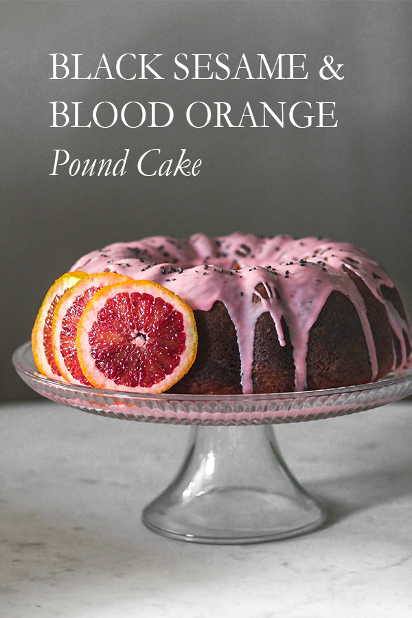 Black Sesame & Blood Orange Pound Cake | Serendipity by Sara Lynn