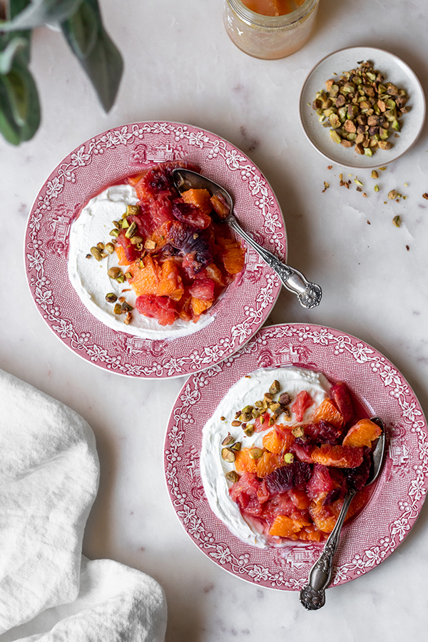 Roasted citrus compote with blood oranges, grapefruit, and Sumo oranges spiced with cardamom and vanilla. | Serendipity by Sara Lynn